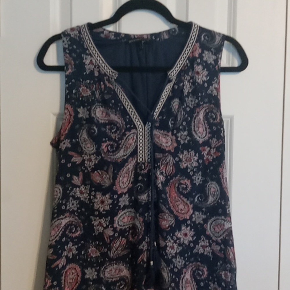 Signature Studio Navy and Pink Mini Dress